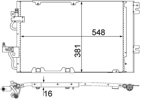 MAHLE Kondensor, klimaanlæg ac378000s for SATURN