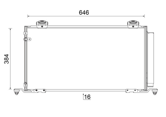 MAHLE Kondensor, klimaanlæg ac823000s for TOYOTA