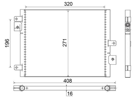 MAHLE Kondensor, klimaanlæg ac354000s for PORSCHE