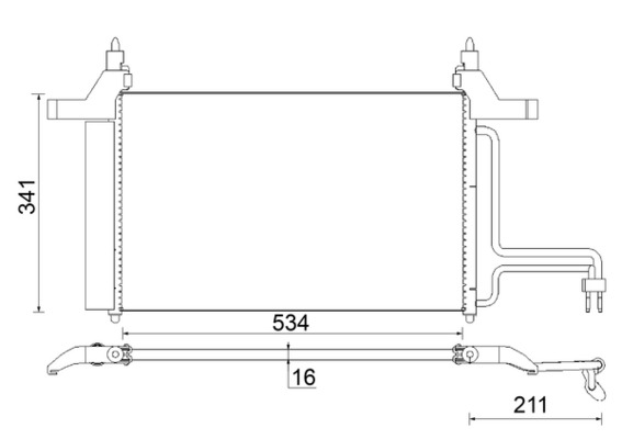 MAHLE Kondensor, klimaanlæg ac790000s for FIAT