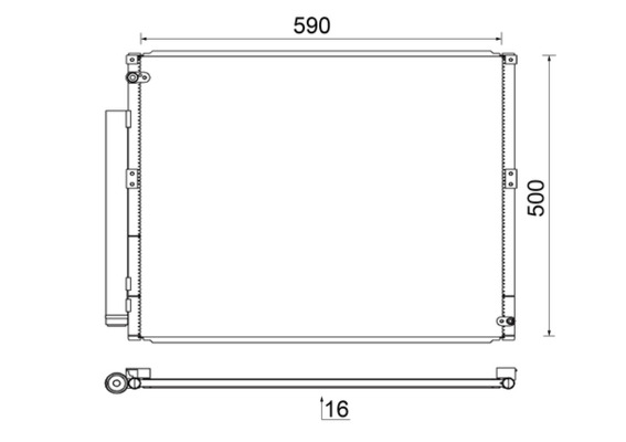 MAHLE Kondensor, klimaanlæg ac836000s for TOYOTA