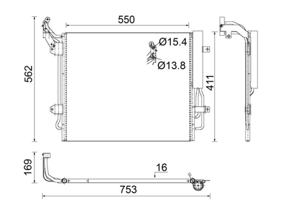 MAHLE Kondensor, klimaanlæg ac849000s for CUPRA