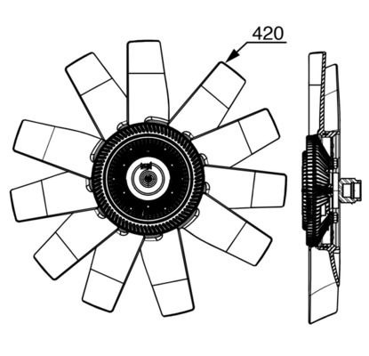 MAHLE Ventilator, motorkøling cff530000p for FORD