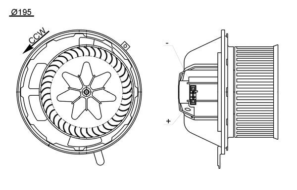 MAHLE Kabineblæser AB 194 000S for ALPINA