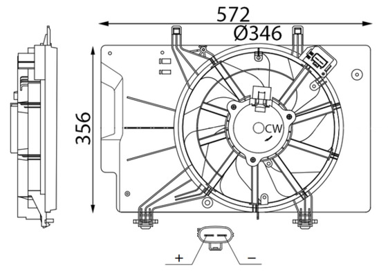 MAHLE Ventilator, motorkøling cff739000s for FORD