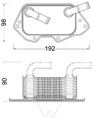 MAHLE Oliekøler, motorolie CLC 186 000S for CUPRA