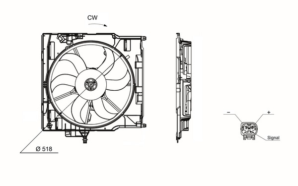 MAHLE Ventilator, motorkøling cff655000s for BMW