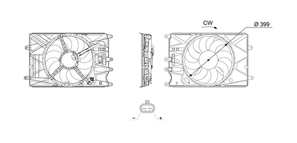 MAHLE Ventilator, motorkøling cff732000s for FIAT