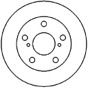 MAPCO Bremseskive 25554 foraksel ventileret 255mm 25mm for TOYOTA