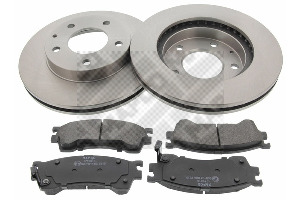 Bremsesæt, skivebremser, MAPCO, ventileret, foraksel, b.la. til Mazda~Ford Usa