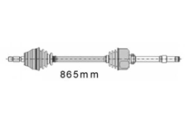 MAPCO Drivaksel 16413 højre foraksel for PEUGEOT CITROËN