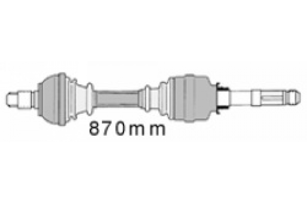 MAPCO Drivaksel 16421 højre foraksel for CITROËN