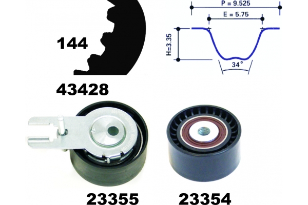 MAPCO Tandremssæt 23400 for FORD VOLVO PEUGEOT CITROËN BMW MINI FIAT MAZDA SUZUKI TOYOTA