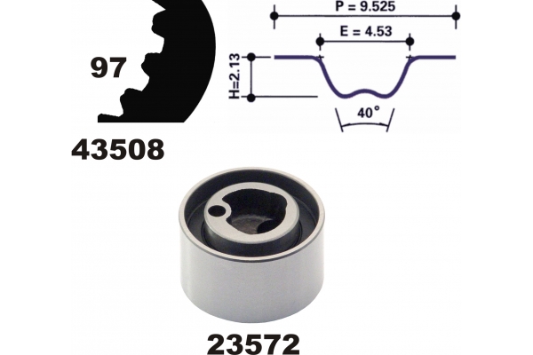 MAPCO Tandremssæt 23508 for SUZUKI HONDA