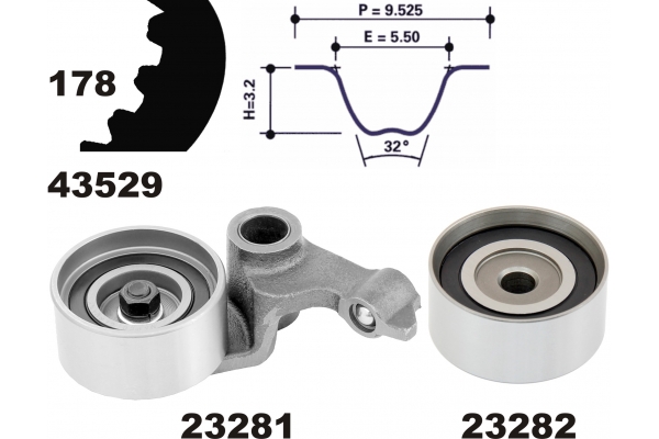 MAPCO Tandremssæt 23529 for TOYOTA