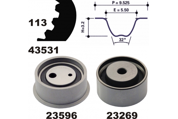 MAPCO Tandremssæt 23531 for HYUNDAI KIA