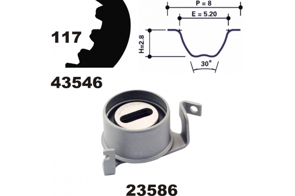 MAPCO Tandremssæt 23546 for MITSUBISHI