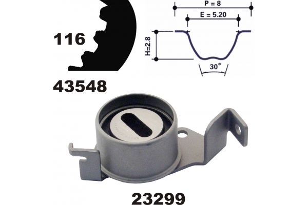 MAPCO Tandremssæt 23548 for MITSUBISHI