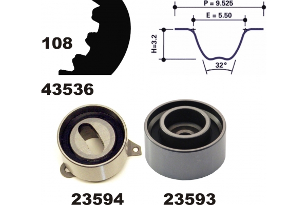 MAPCO Tandremssæt 23536 for FORD MAZDA KIA