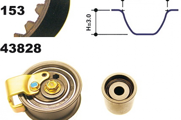 MAPCO Tandremssæt 23828 for VW VAG