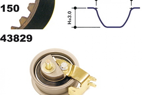MAPCO Tandremssæt 23829 for VW SKODA VAG