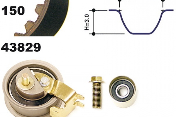 MAPCO Tandremssæt 23831 for SKODA VAG