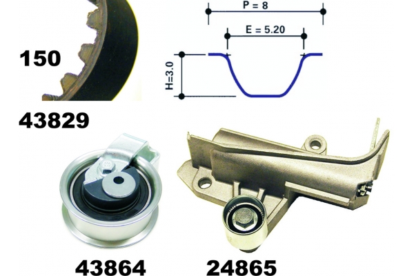 MAPCO Tandremssæt 23902 for VW SKODA VAG