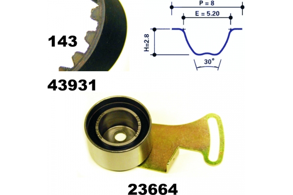 MAPCO Tandremssæt 23938 for AUSTIN ROVER LAND ROVER