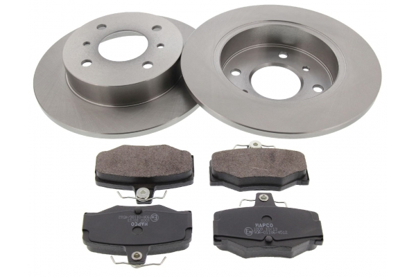 MAPCO Bremsesæt, skivebremser 47003 bagaksel fuld 258mm 10mm for NISSAN