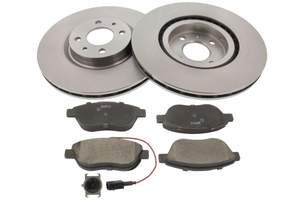 MAPCO Bremsesæt, skivebremser 47013 foraksel ventileret 284mm 22mm for PEUGEOT CITROËN OPEL VAUXHALL FIAT