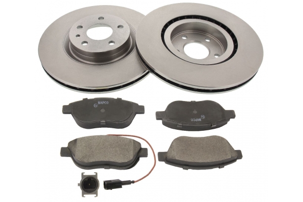 MAPCO Bremsesæt, skivebremser 47041 foraksel ventileret 284mm 22mm for PEUGEOT CITROËN OPEL VAUXHALL FIAT ALFA ROMEO