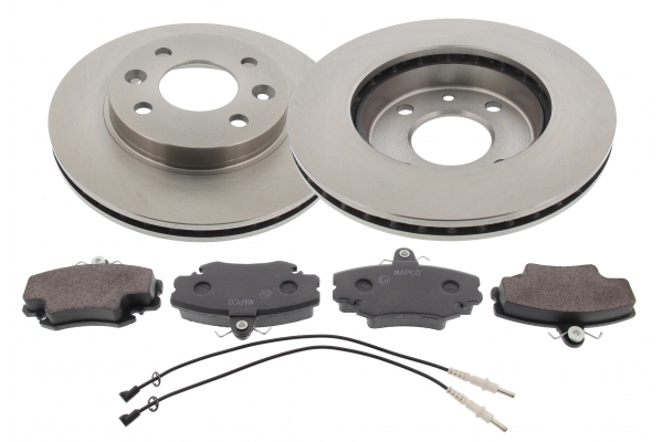MAPCO Bremsesæt, skivebremser 47154 foraksel ventileret 238mm 20mm for NISSAN RENAULT DACIA