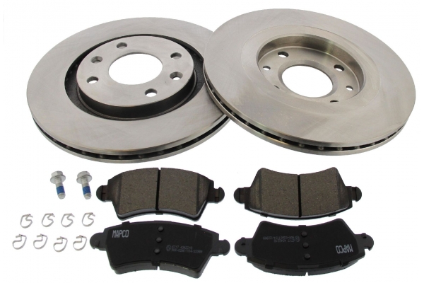 MAPCO Bremsesæt, skivebremser 47158 foraksel ventileret 266mm 20,5mm for PEUGEOT CITROËN