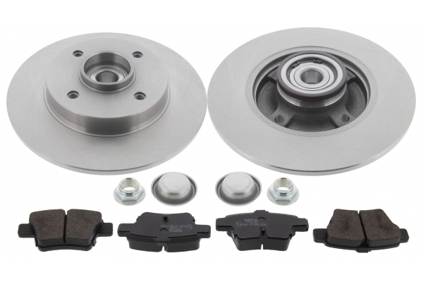 MAPCO Bremsesæt, skivebremser 47329 bagaksel fuld 249mm 9mm for CITROËN PEUGEOT