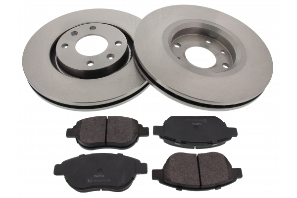 MAPCO Bremsesæt, skivebremser 47357 foraksel ventileret 283mm 26mm for PEUGEOT DS CITROËN