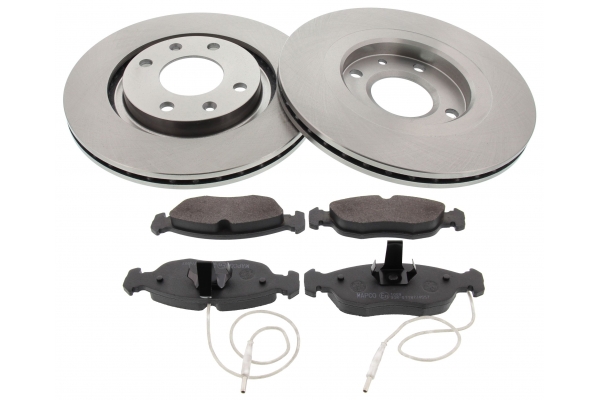 MAPCO Bremsesæt, skivebremser 47451 foraksel ventileret 266mm 20,5mm for PEUGEOT CITROËN