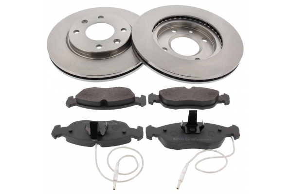 MAPCO Bremsesæt, skivebremser 47454 foraksel ventileret 247mm 20,4mm for PEUGEOT CITROËN