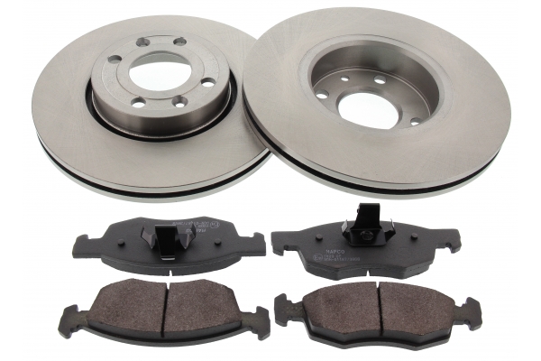 MAPCO Bremsesæt, skivebremser 47460 foraksel ventileret 260mm 22mm for NISSAN DACIA RENAULT