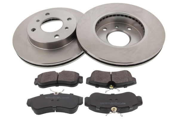 MAPCO Bremsesæt, skivebremser 47503 foraksel ventileret 257mm 16,7mm for NISSAN