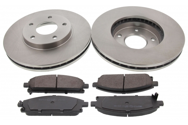 MAPCO Bremsesæt, skivebremser 47519 foraksel ventileret 280mm 28mm for NISSAN