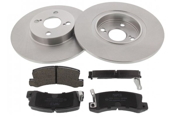 MAPCO Bremsesæt, skivebremser 47533 bagaksel fuld 266mm 9mm for TOYOTA