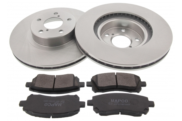 MAPCO Bremsesæt, skivebremser 47542 foraksel ventileret 277mm 24mm for SUBARU