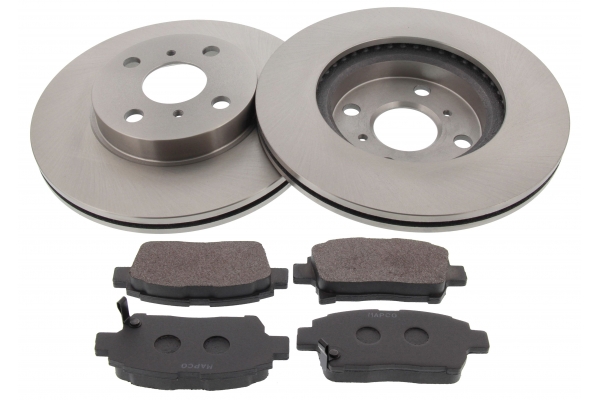 MAPCO Bremsesæt, skivebremser 47545 foraksel ventileret 255mm 20mm for TOYOTA