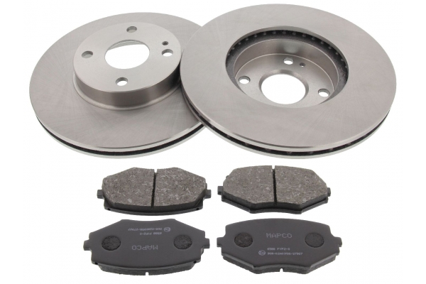 MAPCO Bremsesæt, skivebremser 47588 foraksel ventileret 255mm 20mm for MAZDA