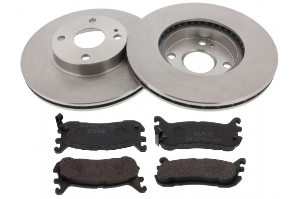 MAPCO Bremsesæt, skivebremser 47589 foraksel ventileret 255mm 20mm for MAZDA