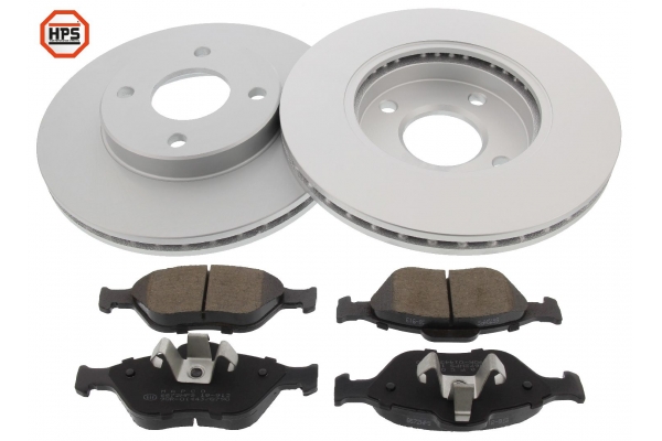 MAPCO Bremsesæt, skivebremser 47654hps foraksel ventileret 258mm 22mm for FORD MAZDA