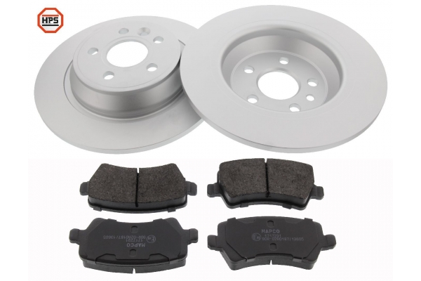 MAPCO Bremsesæt, skivebremser 476621hps bagaksel fuld 302mm 17,3mm for FORD VOLVO LAND ROVER ROVER