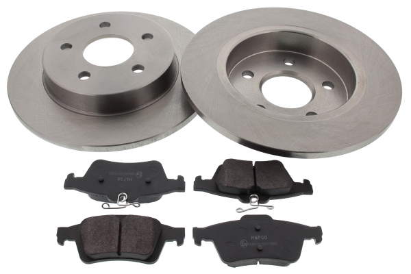MAPCO Bremsesæt, skivebremser 47664 bagaksel fuld 265mm 11mm for PEUGEOT FORD VAUXHALL VOLVO GENERAL MOTORS MAZDA