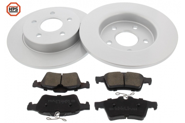 MAPCO Bremsesæt, skivebremser 47664hps bagaksel fuld 265mm 11mm for FORD VAUXHALL SAAB OPEL