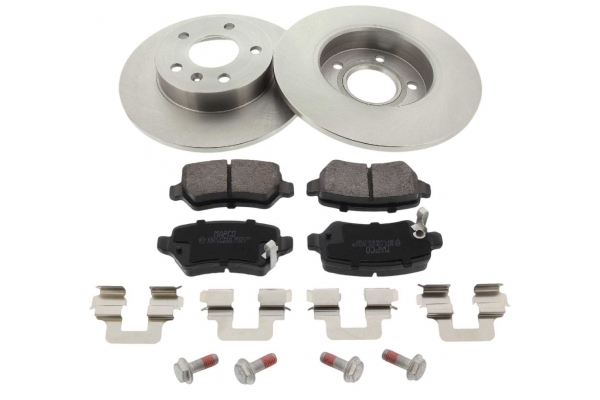 MAPCO Bremsesæt, skivebremser 47679 bagaksel fuld 264mm 9,8mm for VAUXHALL OPEL CHEVROLET HOLDEN GENERAL MOTORS KIA